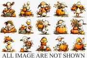 Whimsical Autumn Farm Animal Clipart, a Seasonal Illustration by Canvas Craft (Thumbnail 4 of 10)