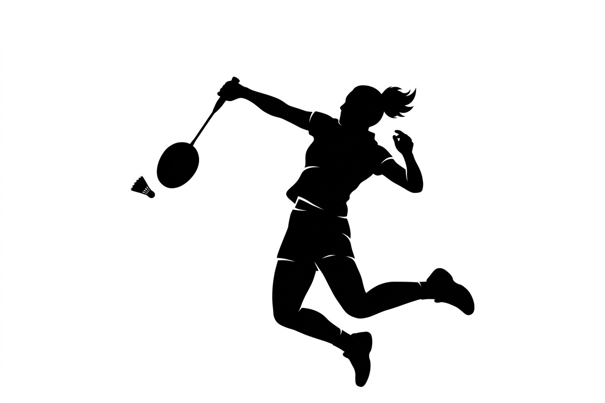 60 Badminton Player Smash Silhouette, a Person Illustration by Amazin_art (Photo 17 of 26)