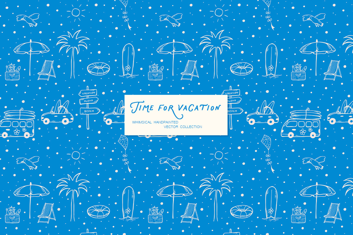 Time For Vacation Whimsical Set, an Object Illustration by ViktoriyaD (Photo 15 of 15)