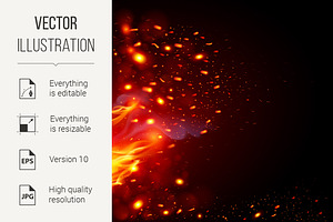 Fiery Sparks, a Background Graphic by DvargShop
