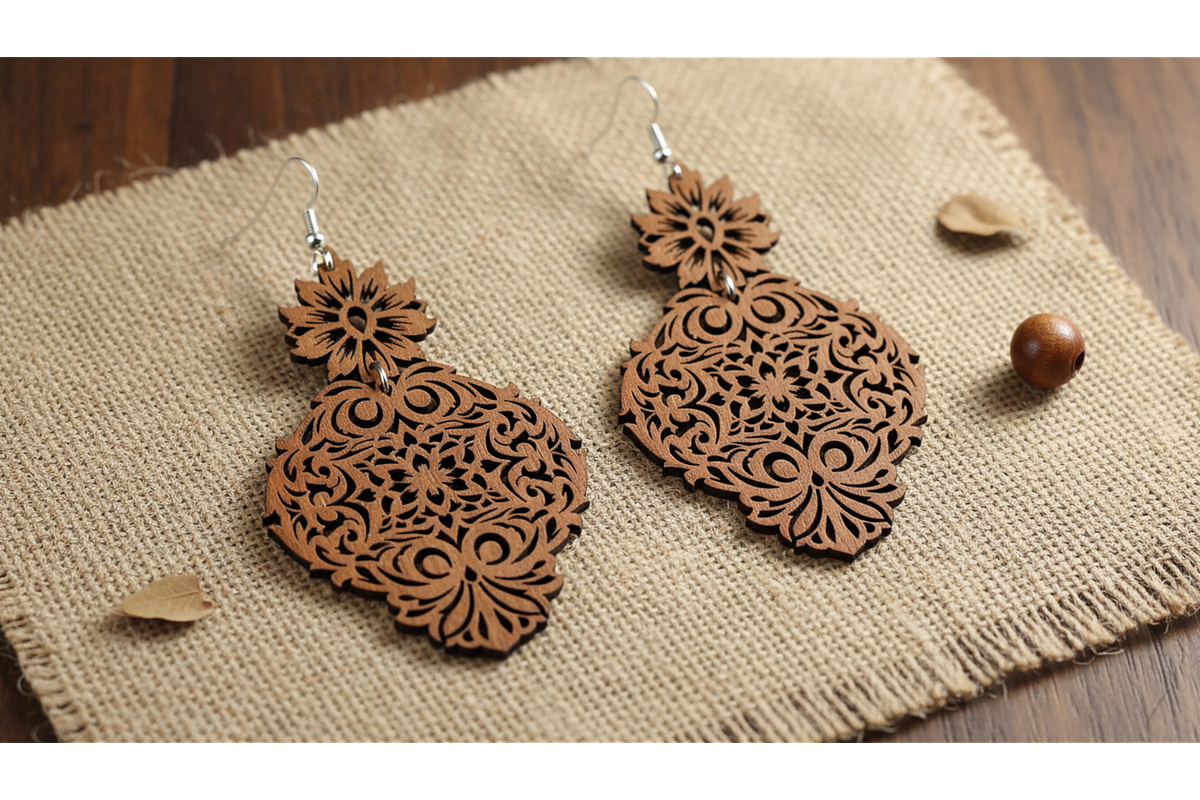 Flower Earrings Vector Set, a Graphic by hafijul (Photo 11 of 11)