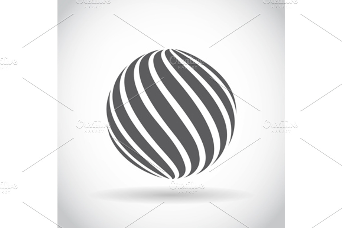 Set Abstract Swirl Sphere Globe