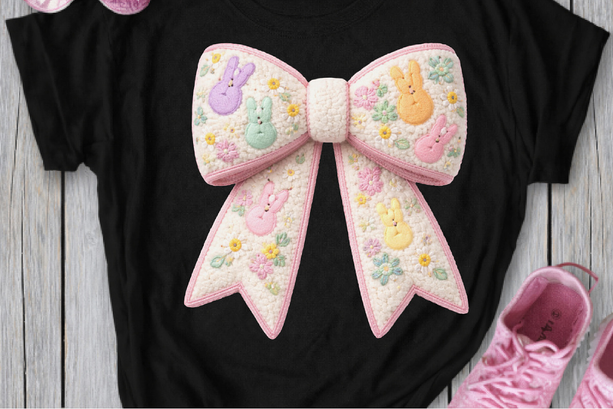 Faux Yarn Easter Bow Png, an Illustration by Watercolor design (Photo 4 of 6)