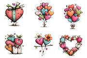 Valentines Day Love Clipart, an Illustration by CreationArt (Thumbnail 5 of 7)