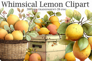 Whimsical Lemon Clipart, a Seasonal Illustration by Designworld