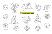 Line space icon set and pattern, an Outline Icon by narinadraban (Thumbnail 1 of 6)