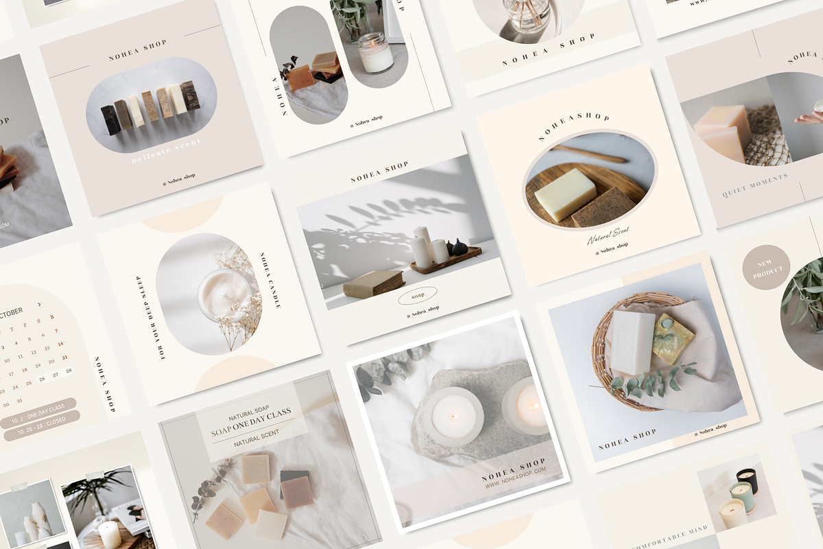 Beige Craft Shop Instagram Template, a Social Media Template by NoheaDesignShop (Photo 2 of 11)