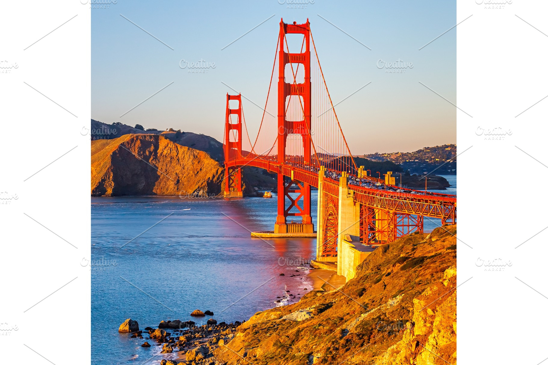Golden gate bridge stock photo containing bridge and golden gate, an Architecture Photo by sborisov