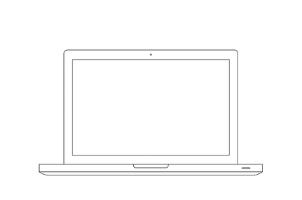 MacBook Pro Linear Wireframe