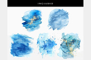 Blue and Gold Watercolor Texture, a Texture Illustration by ClipCraft (Thumbnail 6 of 8)