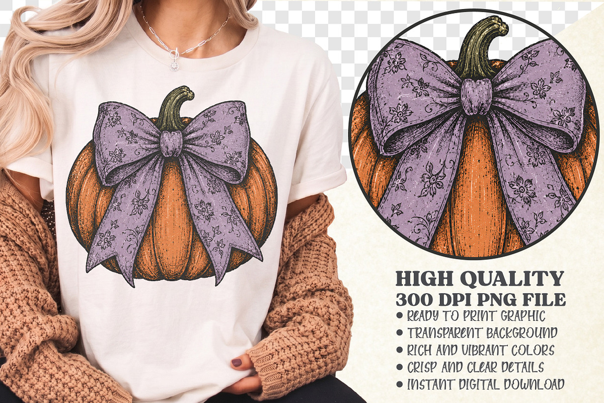 Retro Halloween pumpkin Png,Pumpkin, an Object Illustration by Libby Wishes (Photo 4 of 4)
