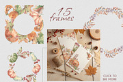 Pumpkin clipart. Autumn watercolor, an Illustration by Kate Lanbina (Thumbnail 7 of 16)