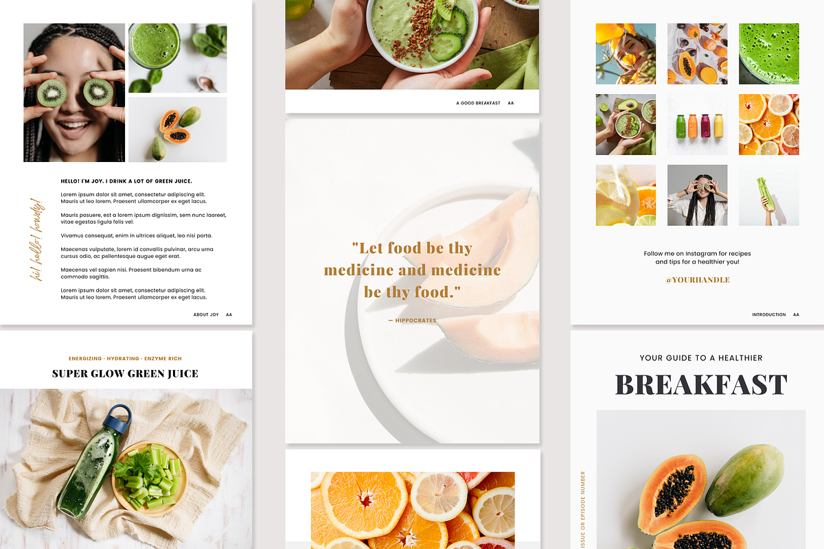4-in-1 Nutrition Bundle for Canva, a Templates & Theme by Erin Cassidy (Photo 3 of 29)