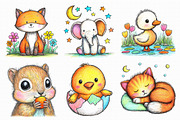 Baby Animal Clipart Bundle, an Illustration by Libby Wishes (Thumbnail 2 of 9)