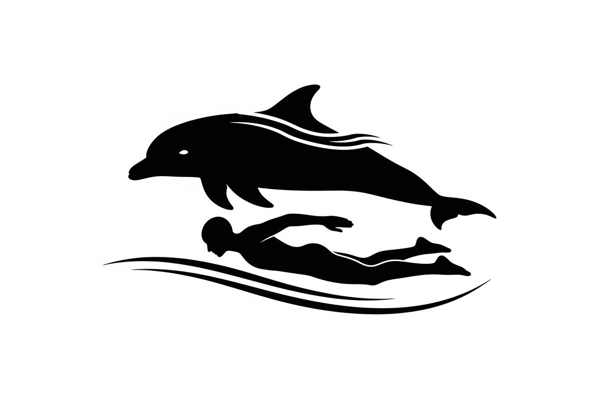 Dolphin Jumping Silhouette Vector bu, an Illustration by Designs_River (Photo 8 of 48)