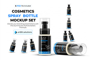 Pump Spray Bottle Mockup Set