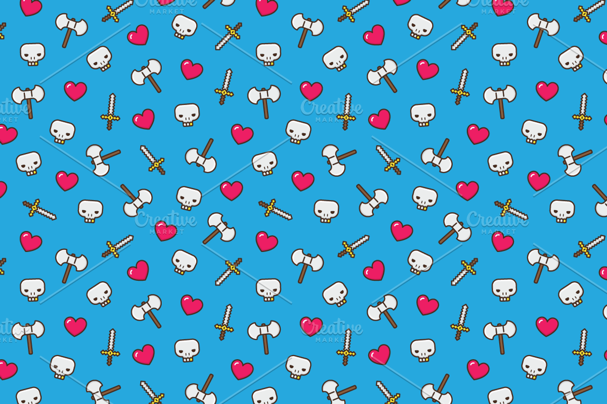 GAMER: icons and patterns, an Outline Icon by chewkotski (Photo 4 of 6)
