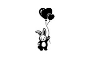 Cute Bunny Love Silhouette Icons, an Illustration by Creativeshirt (Thumbnail 43 of 51)