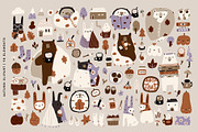 Autumn Forest graphic collection, an Animal Illustration by avdnadi (Thumbnail 2 of 10)