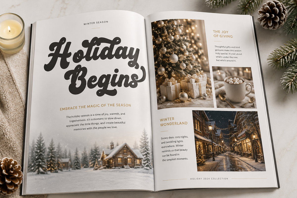 Holiday Fantasy – Christmas Font, a Handwritten Font by Mozatype (Photo 3 of 11)