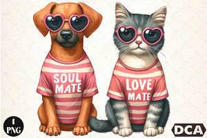 Soul Mate, Love Mate Dog PNG, an Illustration by DreamCafeArt