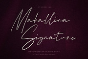Mahallina Signature Script Font, a Script Font by Kotak Kuning Studio (Thumbnail 1 of 9)