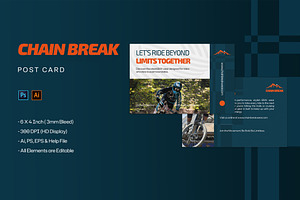 Chain Break - Postcard, a Print Template by StreaksideStd