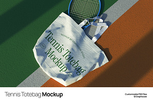 Tennis Totebag Mockup, a Product Mockup by graphicook