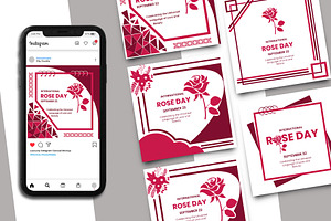 Rose Day Instagram Post Template, a Branding & Logo Template by Artnivora.Std