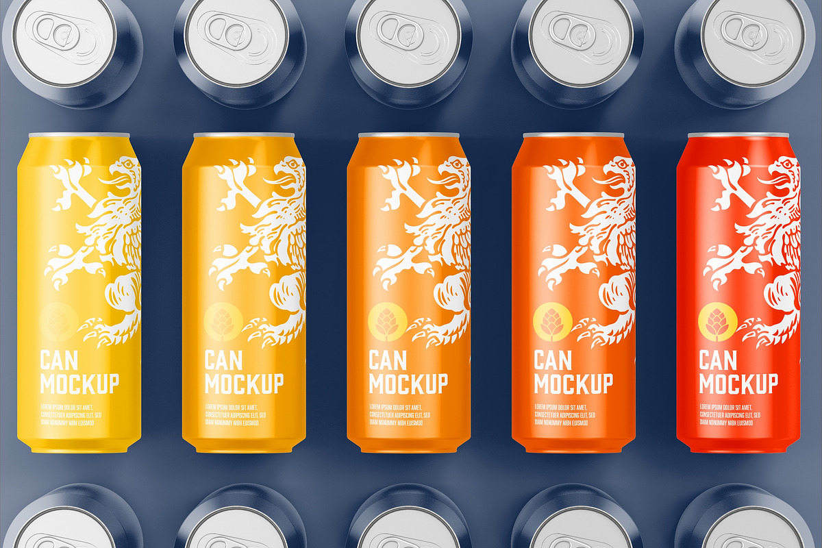 Set Metallic Cans Mockup, a Product Mockup by OneVectorStock (Photo 5 of 10)