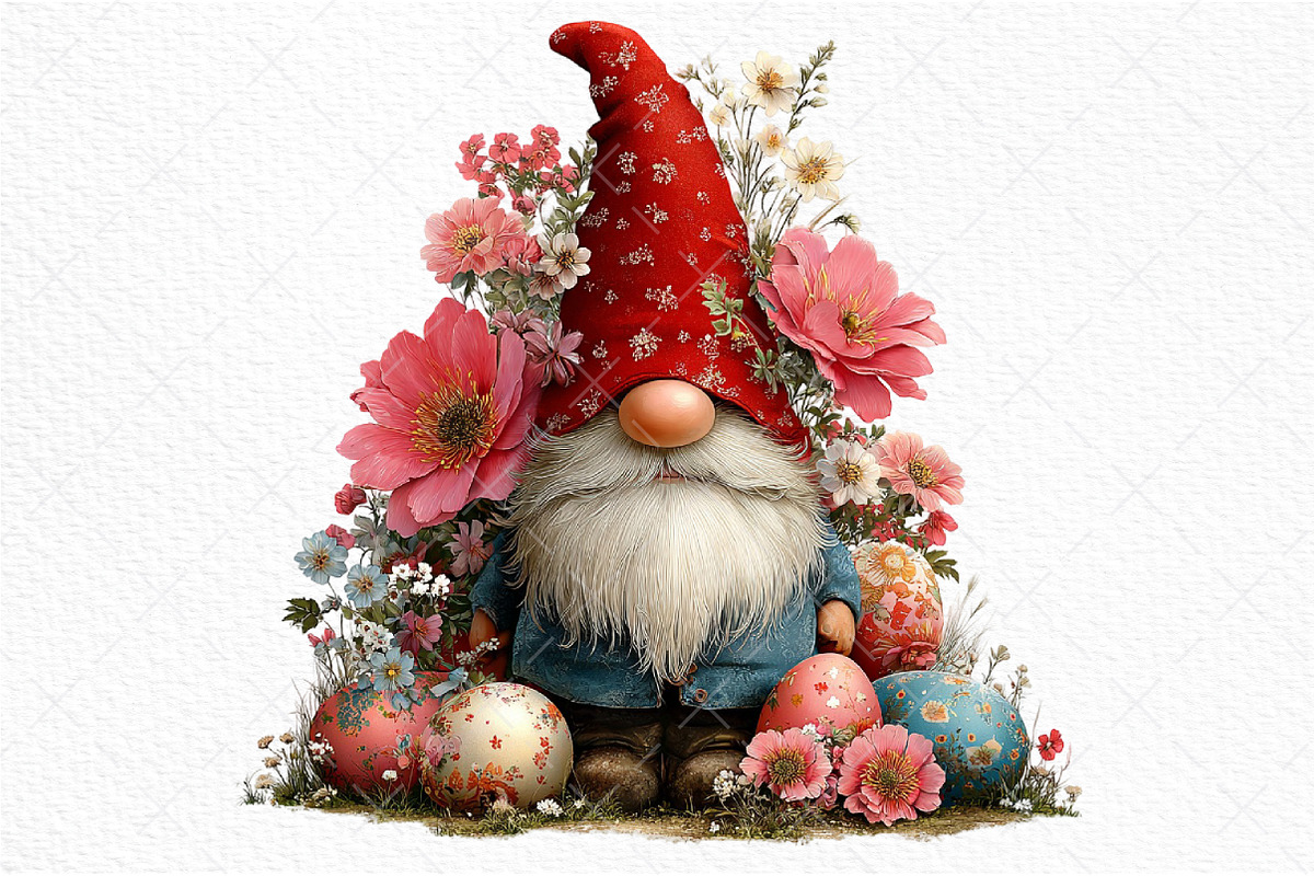 Whimsical Easter Gnome Clipart, an Illustration by Craft Nest (Photo 9 of 10)