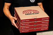 Pizza Box Packaging Branding Mockup, a Packaging Mockup by RamStudio2 (Thumbnail 4 of 6)