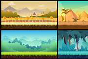 Cartoon Backgrounds Set, an Illustration by 2dvillShop (Thumbnail 2 of 2)