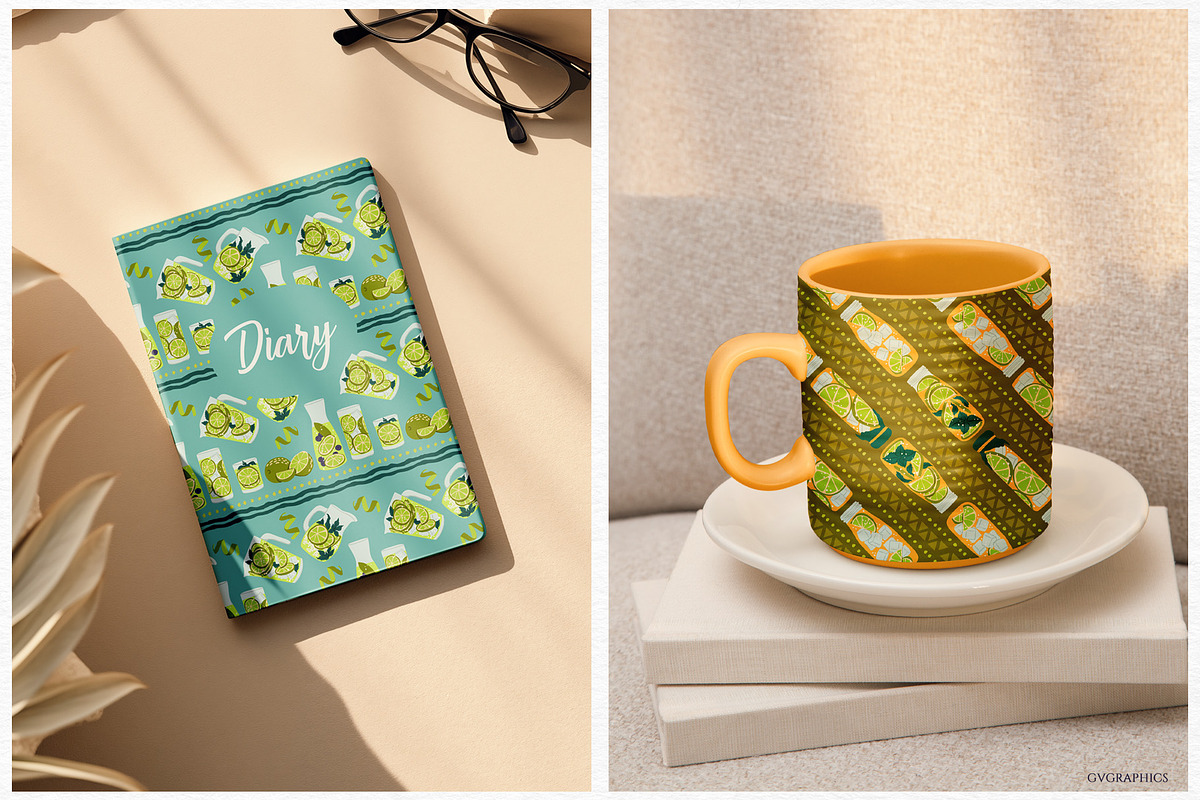 Limes and Lemons Patterns, a Pattern Graphic by GVGraphics (Photo 11 of 18)
