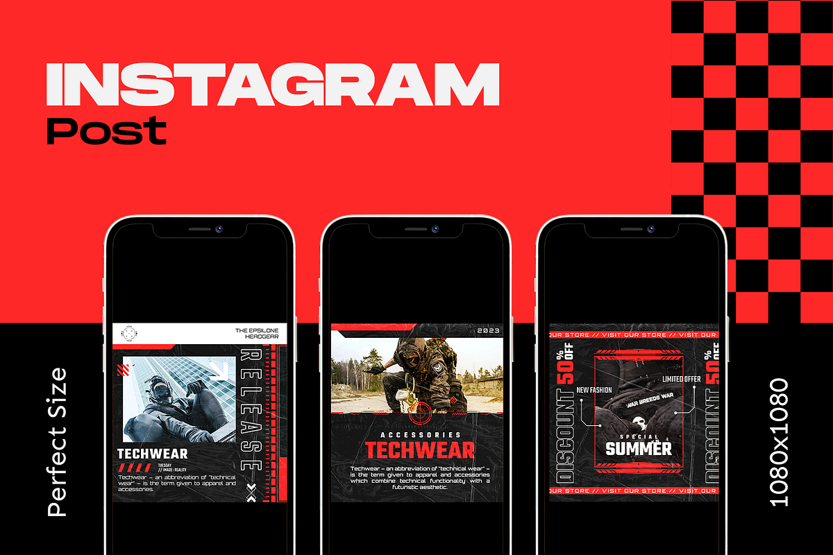 Underpass Techwear Instagram Kit, a Social Media Template by Shinra Labs (Photo 3 of 10)