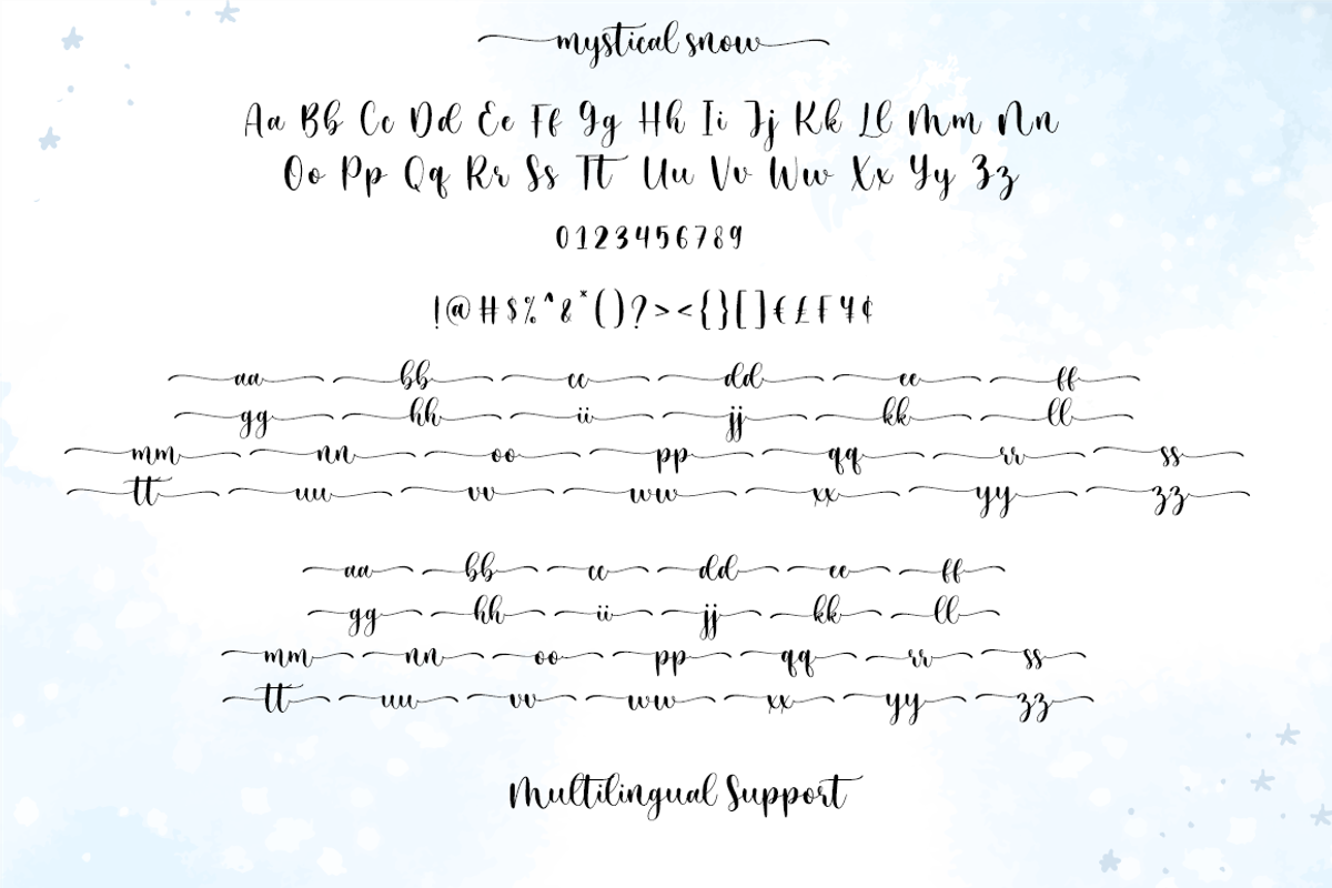 Mystical Snow - Beautiful Font, a Script Font by Sronstudio (Photo 10 of 10)