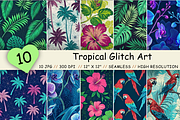Tropical Glitch Art Seamless Pattern, a Pattern Graphic by FloridPrintables (Thumbnail 1 of 7)