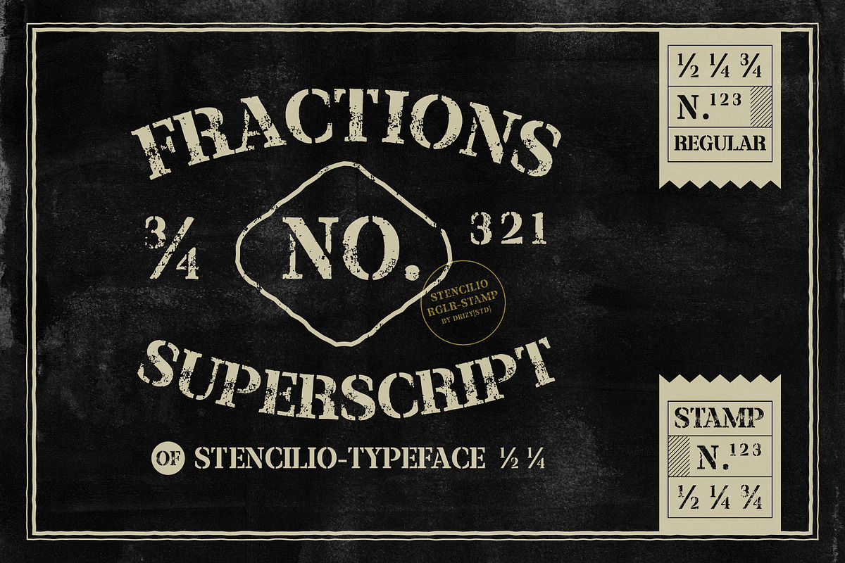 Stencilio – Serif Stencil Grunge, a Serif Font by Drizy (Photo 7 of 10)