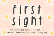 First Sight - cute handwriting font, a Handwritten Font by jyllyco (Thumbnail 1 of 5)