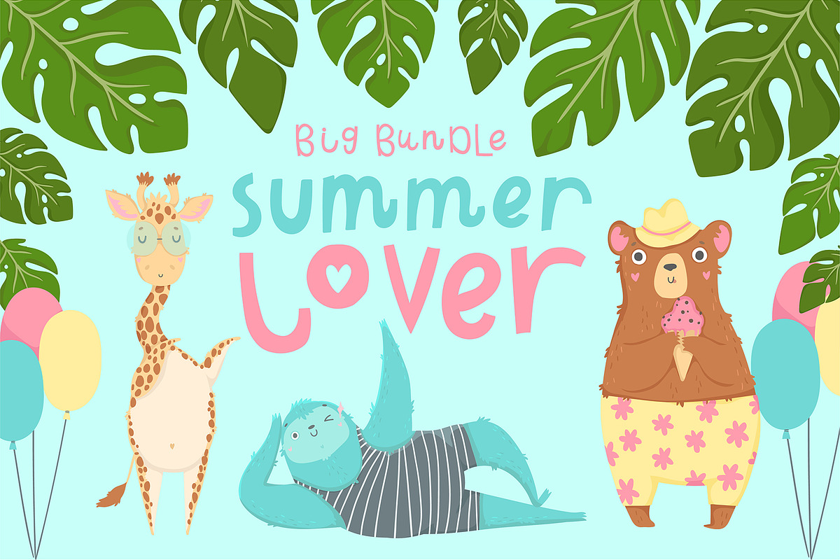 Summer lover - big bundle, an Animal Illustration by Artnis (Photo 1 of 10)
