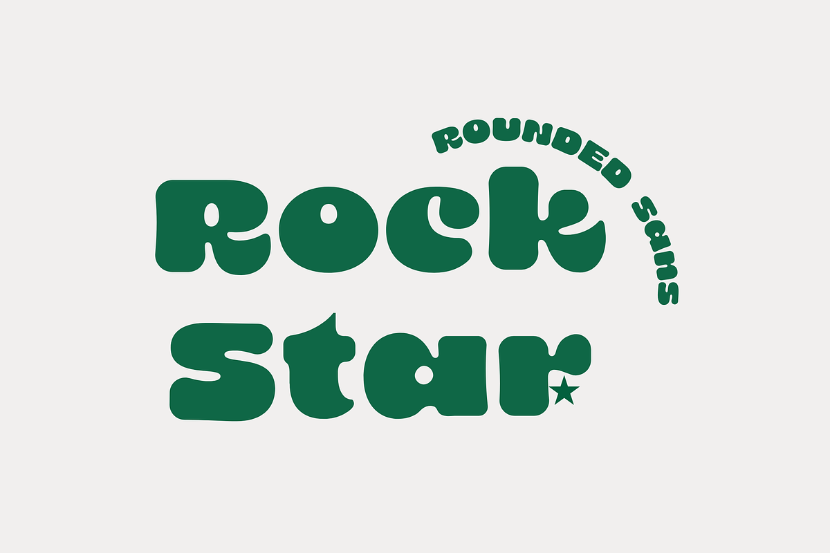 Rock star - Rounded bold sans serif, a Font by Sk designs (Photo 1 of 10)
