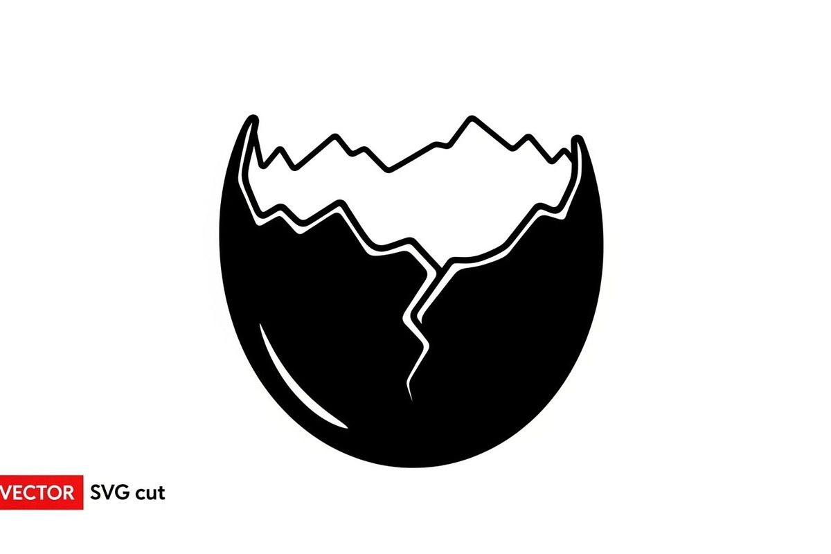 50 Cracked Egg Shell Silhouette, an Illustration by musafir_fashion (Photo 19 of 55)