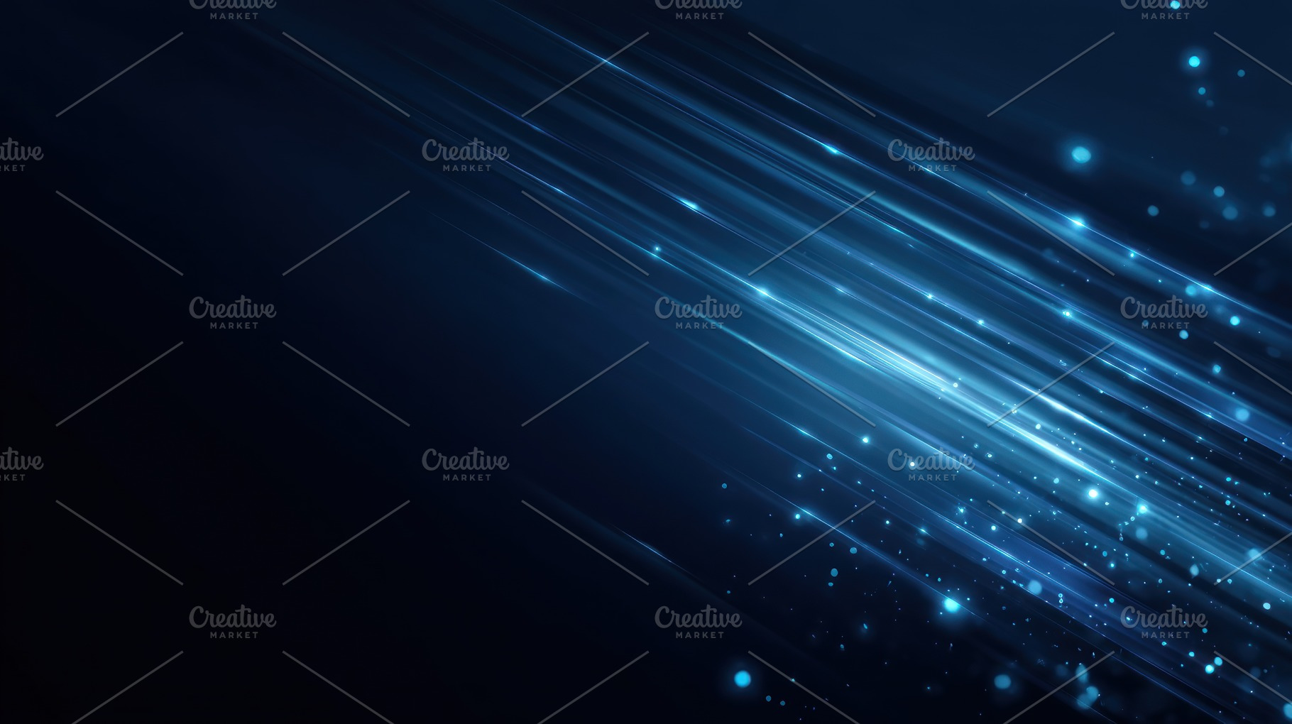 Abstract blue light streaks with glowing particles on dark backg, an Abstract Photo by José Manuel Gelpi