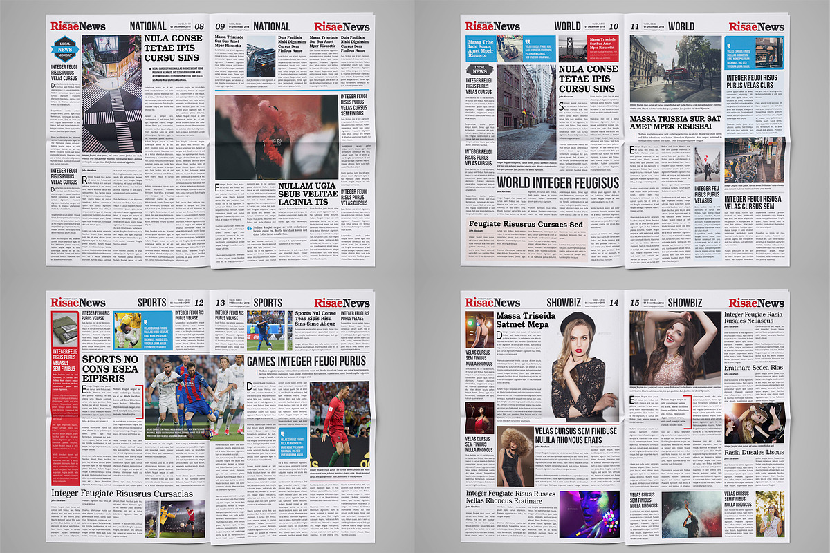 16 Page Newspaper Design v2, a Magazine Template by Miyaji75 (Photo 13 of 16)