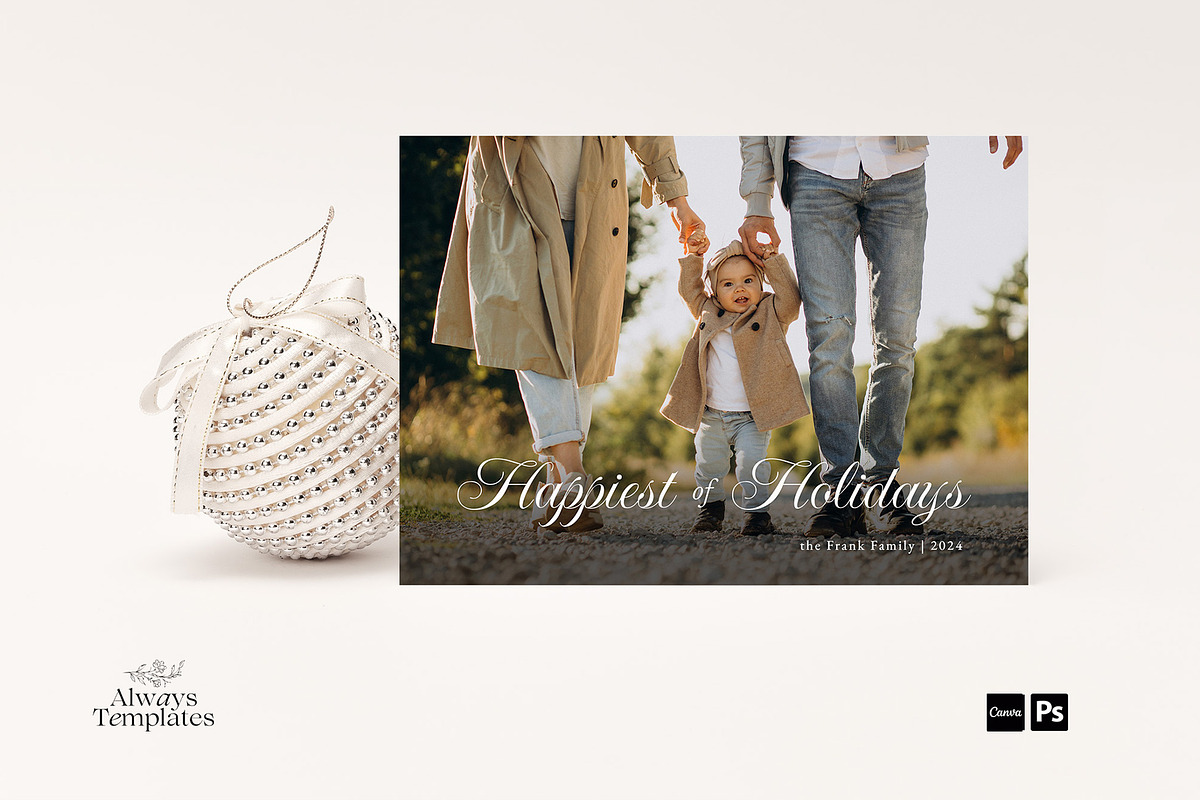 Christmas Card Template CC203, a Card Template by Always Templates (Photo 2 of 3)