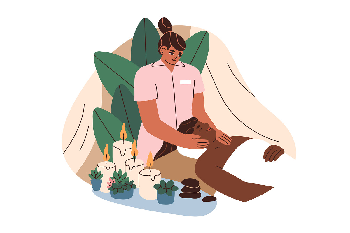 People in spa wellness salon set, a Healthcare Illustration by Good Studio (Photo 2 of 10)