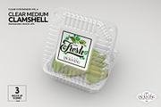 Clear Square Clamshell Mockups, a Packaging Mockup by INCDesign (Thumbnail 8 of 11)