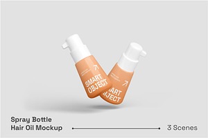 Spray Bottle Hair Oil Mockup