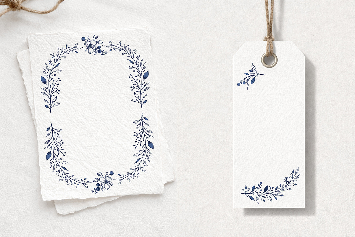 Handdrawn Botanical Frames & Element, an Object Graphic by Christine Krahl (Photo 3 of 4)