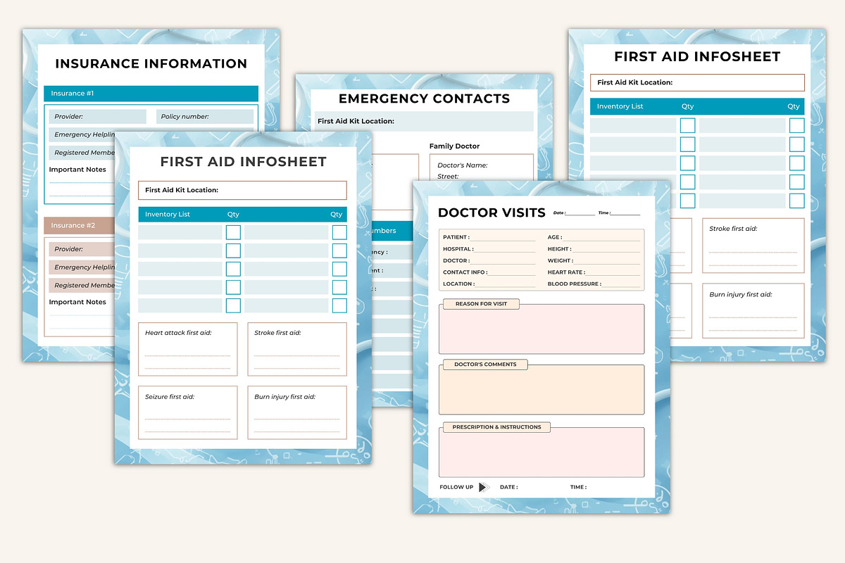 2026 Medical Tracker Mega Bundle, a Stationery Template by Designmela01 (Photo 10 of 10)
